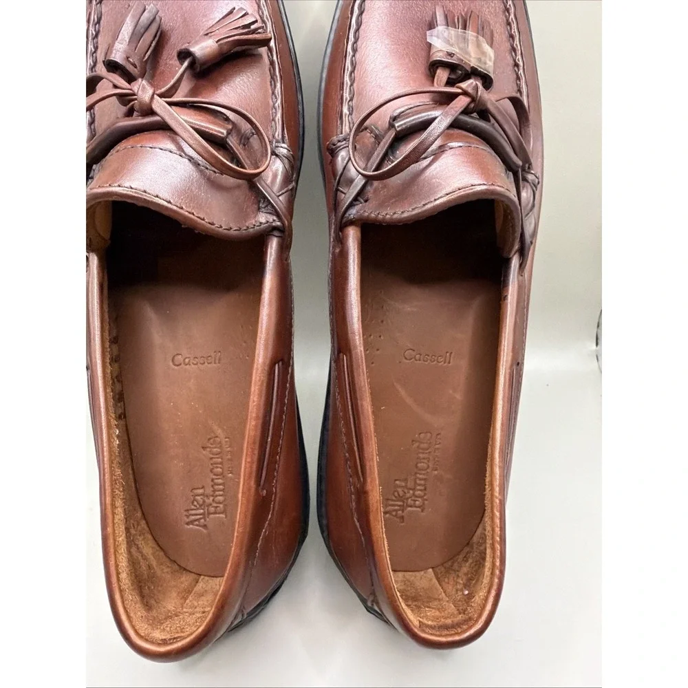 New Allen Edmonds Cassell‎ Men's Tassel Driving Loafers 10 D Chili Leather
